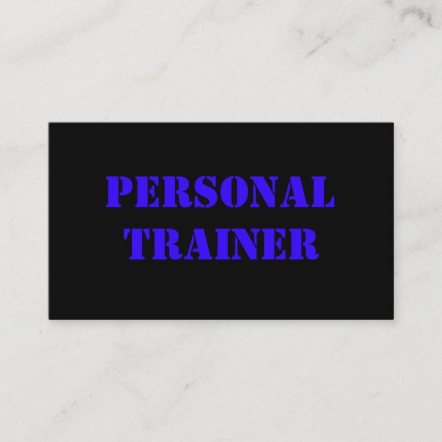 Visitenkarten für Personal Trainer Visitenkarte (Vorderseite)