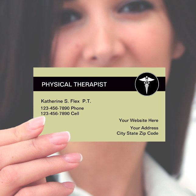 Visitenkarten für Physiotherapeuten Visitenkarte (Physical Therapist Business cards by CustomBusinessTemplates)