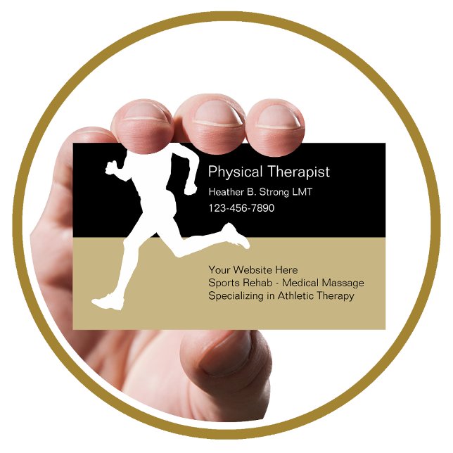 Visitenkarten für Physiotherapeuten Visitenkarte (Physical Therapist Business Cards by CustomBusinessTemplates)