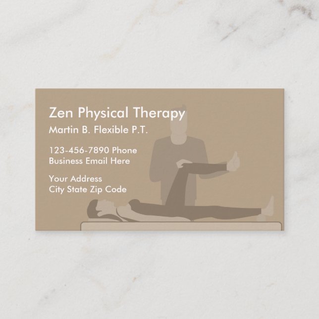 Visitenkarten für Physiotherapeuten Visitenkarte (Vorderseite)