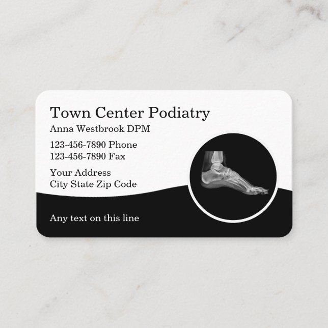 Visitenkarten für Podiatrist und Ankie Visitenkarte (Vorderseite)