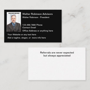 Visitenkarten für professionelle Finanzberater Visitenkarte