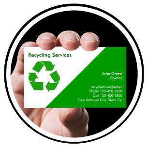 Visitenkarten für Recycling Visitenkarte
