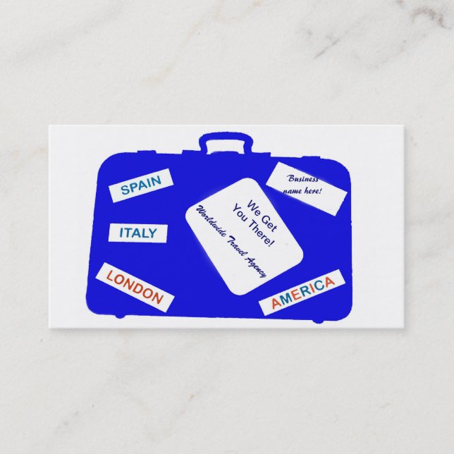 Visitenkarten für Reisen Visitenkarte (Vorderseite)