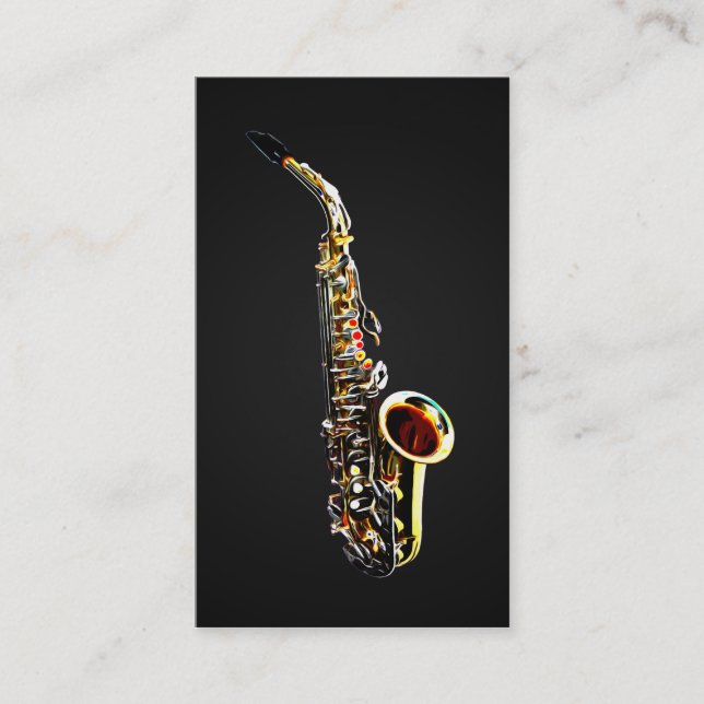 Visitenkarten für Saxophonisten Visitenkarte (Vorderseite)