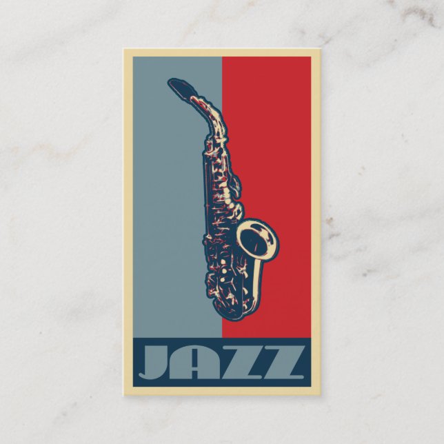 Visitenkarten für Saxophonisten Visitenkarte (Vorderseite)