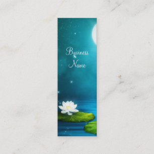 Visitenkarten-Glühwürmchen Weiße Blume Dünn Mini Visitenkarte