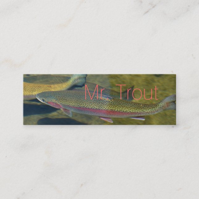 Visitenkarten Herrn Trout personifizieren Mini Visitenkarte (Vorderseite)