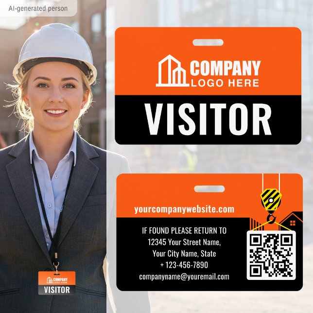 Visitenkarten-ID-Logo-Konstruktion Orange Custom Ausweis (Von Creator hochgeladen)