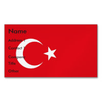 Visitenkarten-Magnet mit Fahne in der Türkei