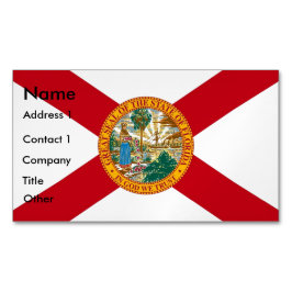 Visitenkarten-Magnet mit Fahne in Florida Magnetische Visitenkarte
