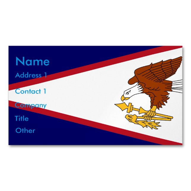 Visitenkarten-Magnet mit Flag von Amerikanisch-Sam Magnetische Visitenkarte (Vorderseite)