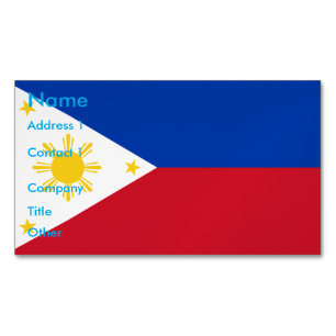 Visitenkarten-Magnet mit Flagge der Philippinen Magnetische Visitenkarte