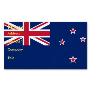 Visitenkarten-Magnet mit Flagge Neuseelands Magnetische Visitenkarte
