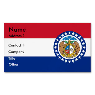 Visitenkarten-Magnet mit Flagge von Missouri Magnetische Visitenkarte