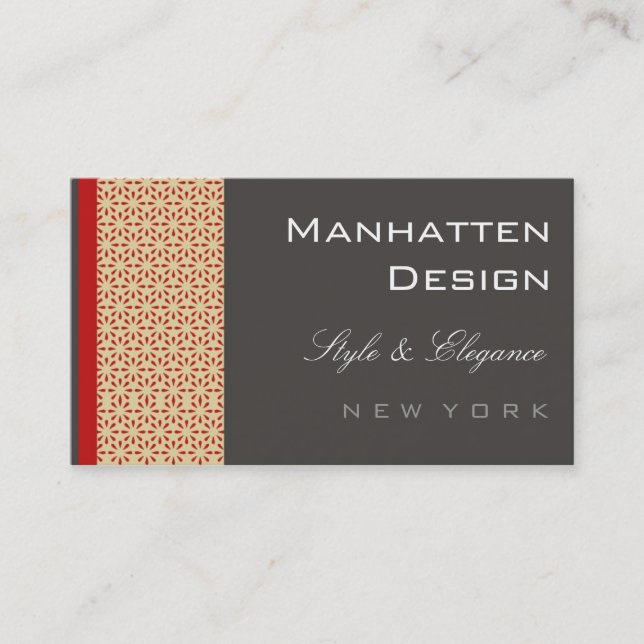 Visitenkarten > Manhatten [tiefrot] Visitenkarte (Vorderseite)