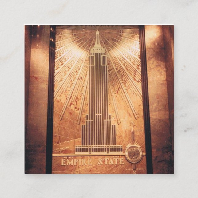 Visitenkarten mit Empire State Design Quadratische Visitenkarte (Vorderseite)