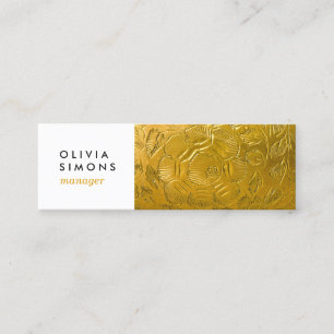 Visitenkarten mit goldenem Metalldruck Mini Visitenkarte