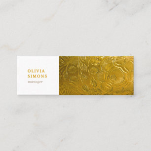 Visitenkarten mit goldenem Metalldruck Mini Visitenkarte