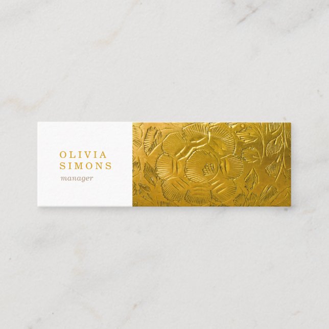 Visitenkarten mit goldenem Metalldruck Mini Visitenkarte (Vorderseite)