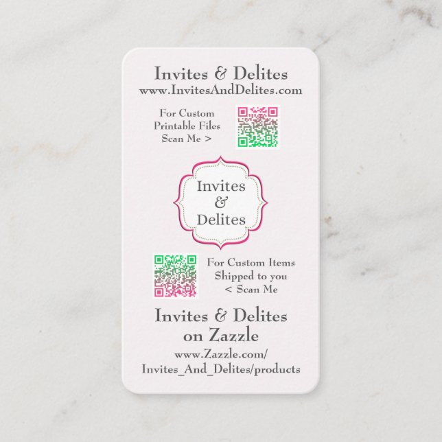 Visitenkarten mit QR Codes für einfaches Scannen Visitenkarte (Vorderseite)