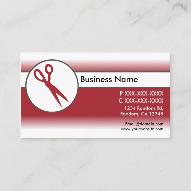 Visitenkarten mit roter weißer Falte Visitenkarte (Vorderseite)