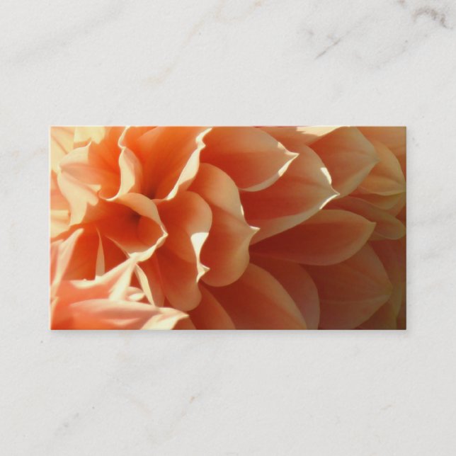 Visitenkarten Orange Dahlia Blume Blumenstrauß Visitenkarte (Vorderseite)