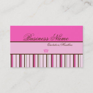Visitenkarten Prinzessin-Pink Little Crown Visitenkarte