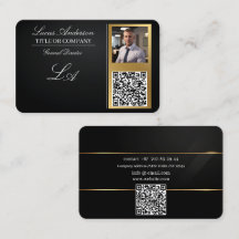 Visitenkarten qr Code, bearbeitbar, schwarz gold, 