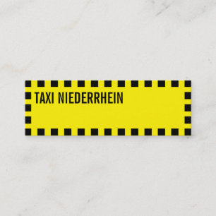 Visitenkarten schwarz gelb taxi mini visitenkarte