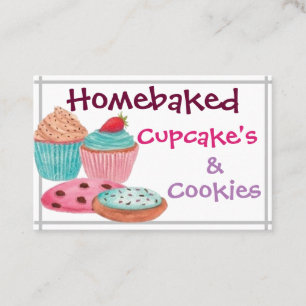 Visitenkarten - Selbstgebackene Cupcakes & Kekse 2 Visitenkarte