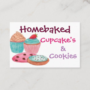 Visitenkarten - Selbstgebackene Cupcakes & Kekse Visitenkarte