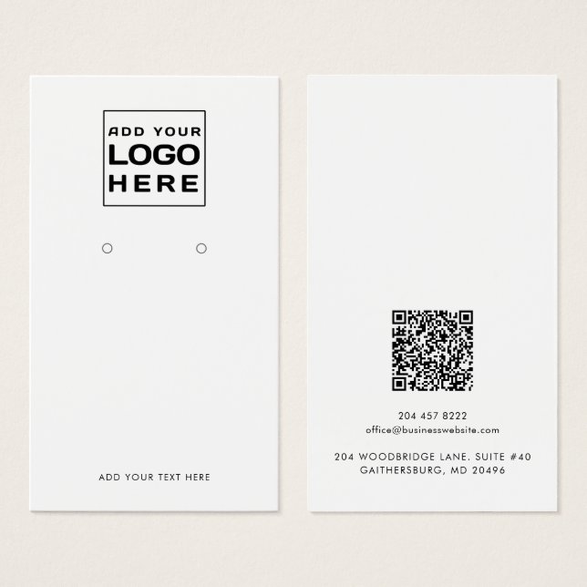Visitenkarten-Speicherkarte für den QR-Code (Vorne & Hinten)