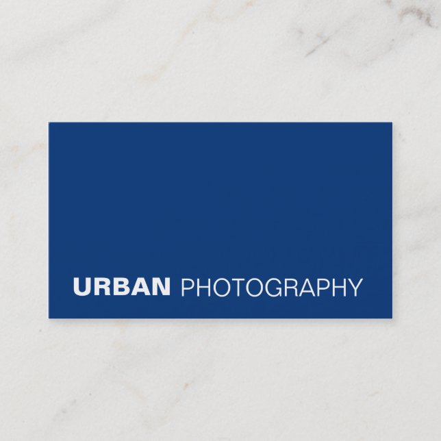 Visitenkarten > städtische Fotografie [blau] Visitenkarte (Vorderseite)