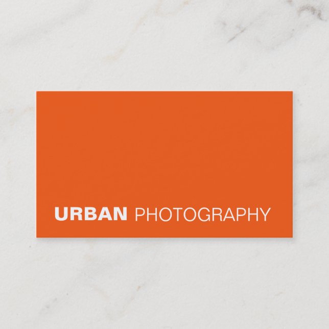 Visitenkarten > städtische Fotografie [orange] Visitenkarte (Vorderseite)