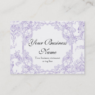 Visitenkarten - Toile Damast-Strudel-Blumenbarock Visitenkarte