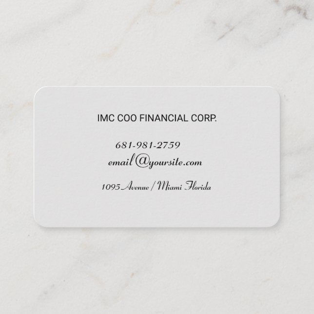 Visitenkarten Visitenkarte (Rückseite)