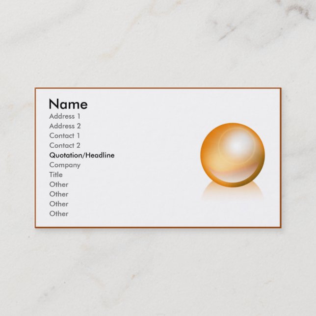 Visitenkarten Visitenkarte (Vorderseite)