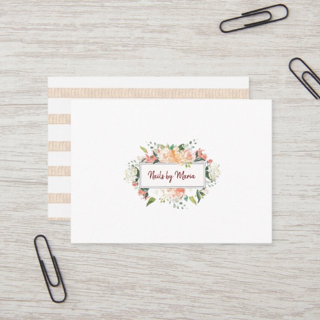 Visitenkarten, Visitenkarten Visitenkarte (Vorderseite/Rückseite Beispiel)