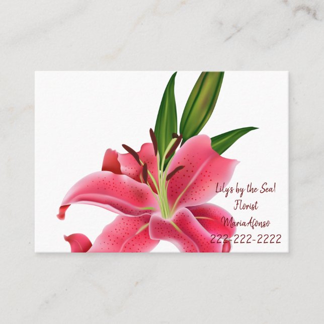 Visitenkarten, Visitenkarten von Florist Lily Visitenkarte (Vorderseite)