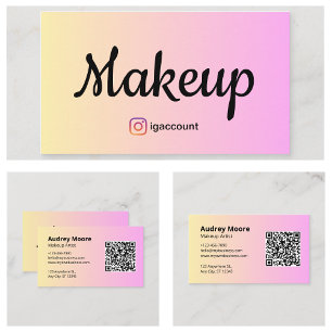 Visitenkarten Vorlagen Makeup-Artist Mädchenhaft  Visitenkarte