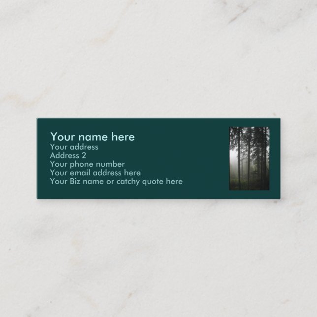 Visitenkarten "WALDMIST" Mini Visitenkarte (Vorderseite)