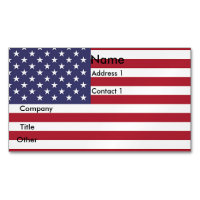 Visitenkartenmagazin mit Flag in den USA