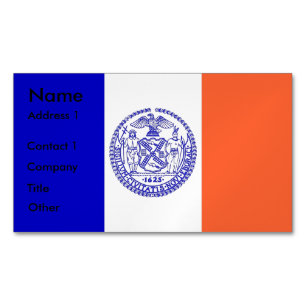 Visitenkartenmagazin mit Flag in New York City Magnetische Visitenkarte
