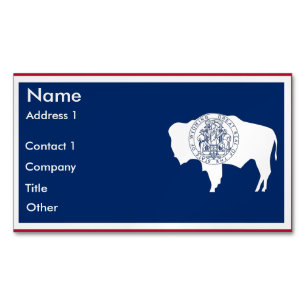 Visitenkartenmagazin mit Flag of Wyoming Magnetische Visitenkarte