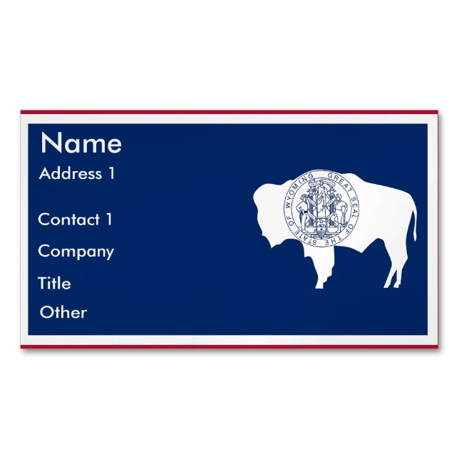 Visitenkartenmagazin mit Flag of Wyoming Magnetische Visitenkarte (Vorderseite)
