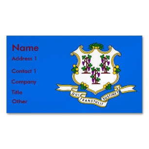 Visitenkartenmagazin mit Flag von Connecticut Magnetische Visitenkarte