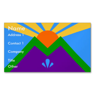 Visitenkartenmagazin mit Flag von Manitou Springs Magnetische Visitenkarte