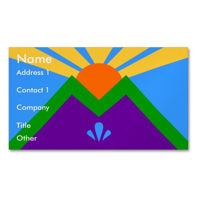 Visitenkartenmagazin mit Flag von Manitou Springs Magnetische Visitenkarte (Vorderseite)