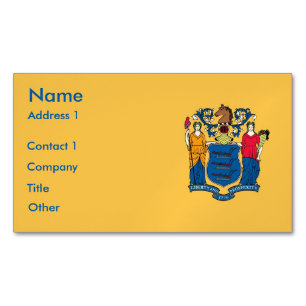 Visitenkartenmagazin mit Flag von New Jersey Magnetische Visitenkarte